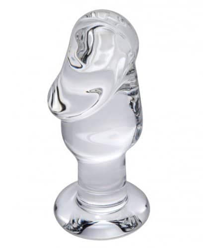 Glass Penis Anal Plug Back View