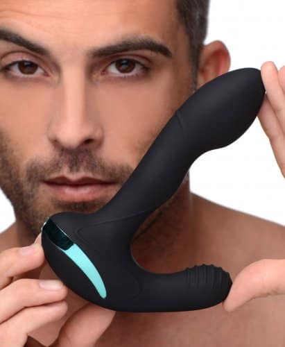 Rotating Vibrating Silicone Prostate Stimulator With Model