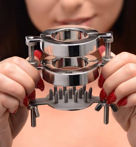 Stainless Steel Spiked CBT Ball Stretcher and Crusher With Model