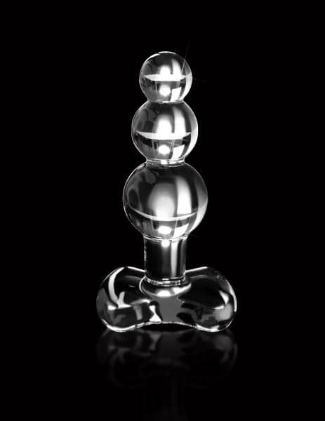 Hand Blown Glass Beaded Butt Plug Background