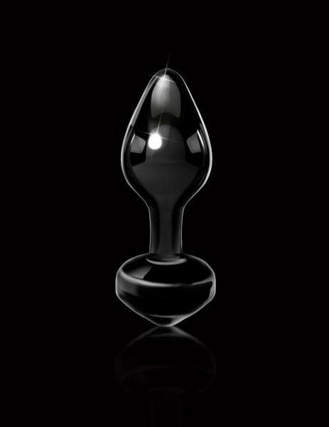 Hand Blown Black Glass Butt Plug Background