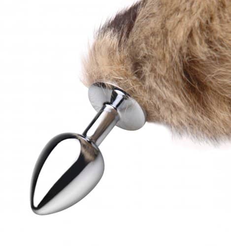Close Up Of Metal Fox Tail Anal Plug