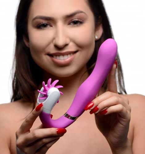 Dual Clit Stimulating Vibrator With Model