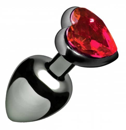 Scarlet Heart Jeweled Anal Plug