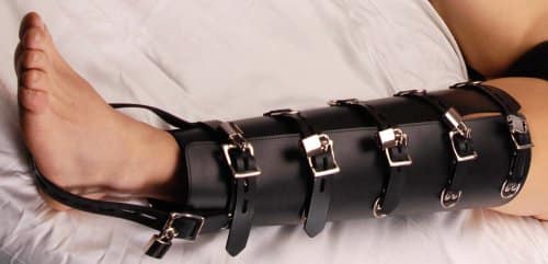 Leather Leg Binders Close Up