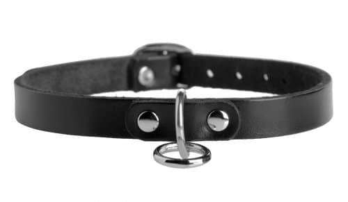 Leather Choker with O-Ring