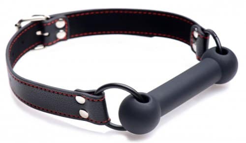 Red & Black Silicone Bit Gag