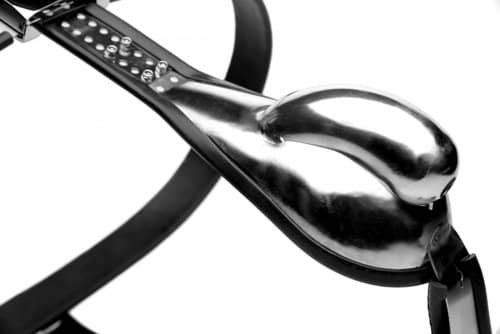 Stainless Steel Male Chastity Belt Close Up