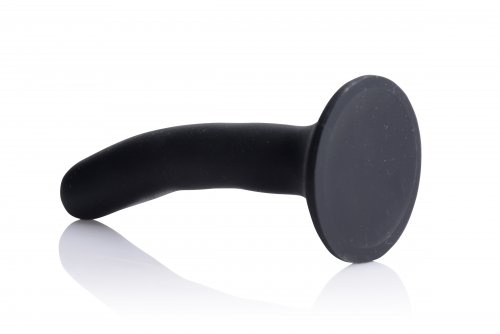 silicone strap on dildo small black bottom view