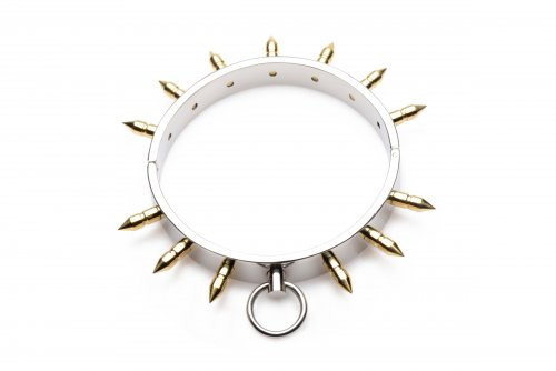 Spiked Locking Slave Collar Top
