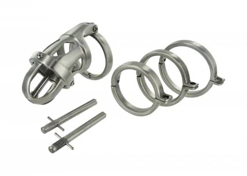 Extreme Steel Male Chastity Cage Ring Size