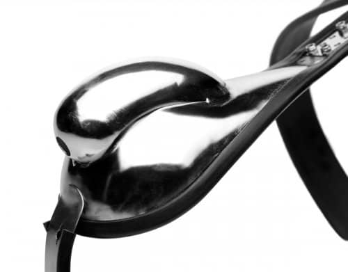 Stainless Steel Male Chastity Belt Side View