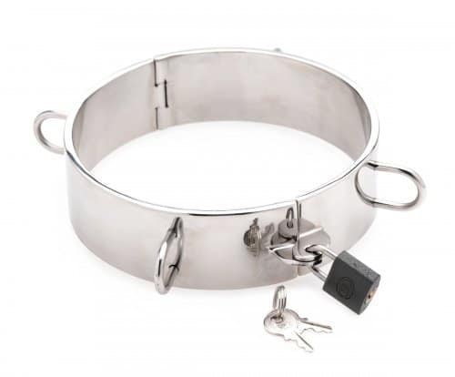 Stainless Steel Locking Bondage Collar