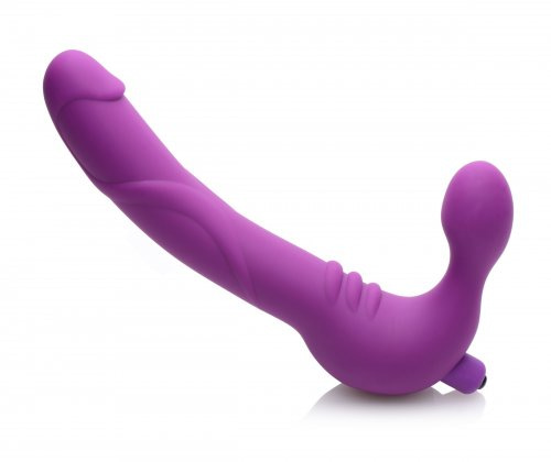Strapless Silicone Vibrating Strap On Dildo
