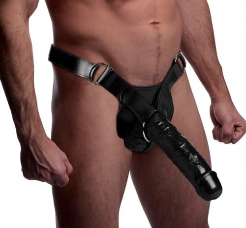 Hollow Strap-On with 10 Inch Dildo Demo