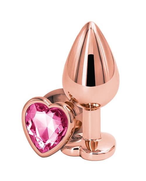 Rose Gold Pink Heart Butt Plug