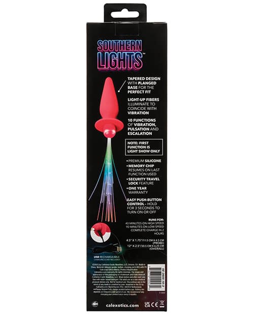 Southern Lights Rechargeable Vibrating Light Up Anal Probe - Pink - Image 5