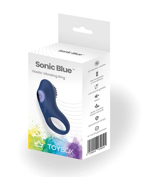 ToyBox Sonic Blue Vibrating Cock Ring  The BDSM Toy Shop