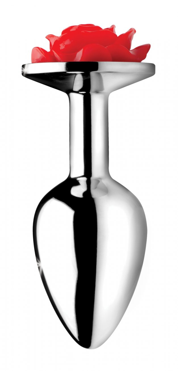 Red Rose Anal Plug Side View