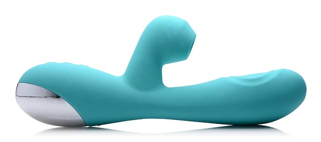 10x Silicone Suction Rabbit Vibrator – Teal – The Bdsm Toy Shop