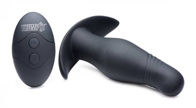Thumping Rippled Anal Plug Side View