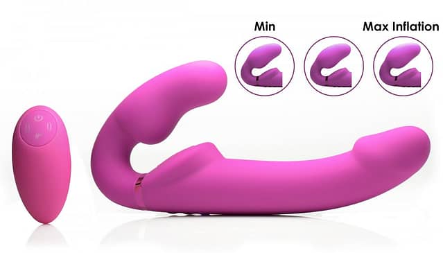 Inflatable Vibrating Strapless Strap-On