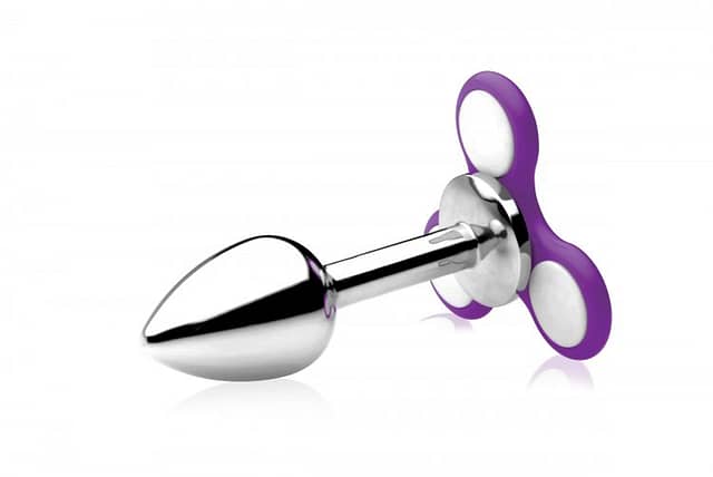 Light Up Fidget Spinner Anal Plug Side View