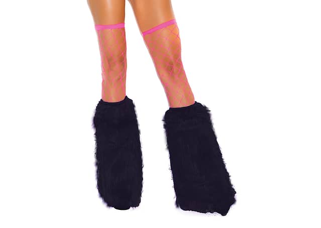 Furry Boot Covers black