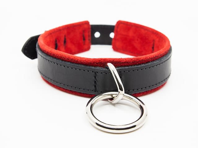 O Ring Submissive Training Collar Red