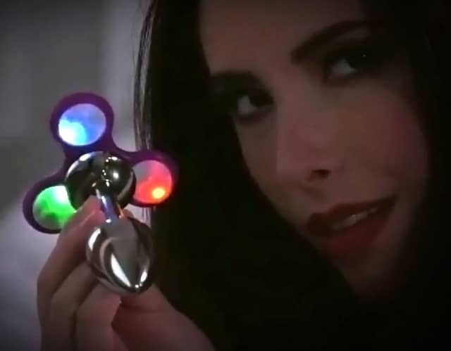 Light Up Fidget Spinner Anal Plug With Model