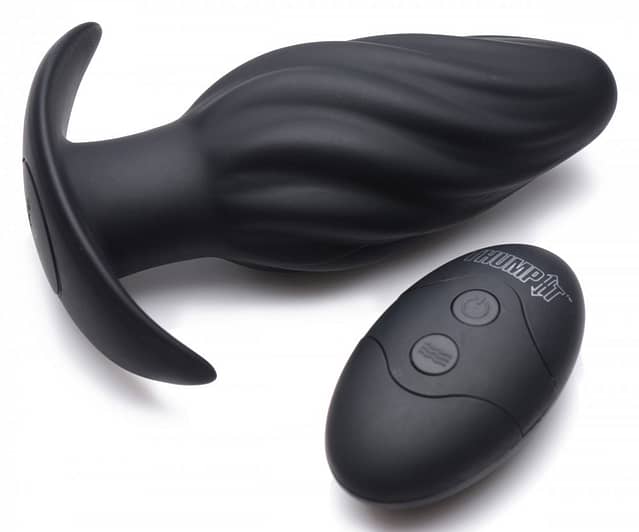 Thumping Swirled Anal Plug Side View