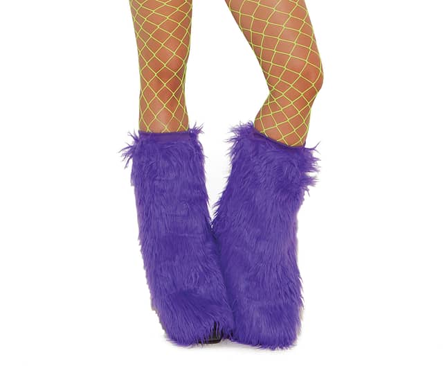 Furry Boot Covers neonpurple
