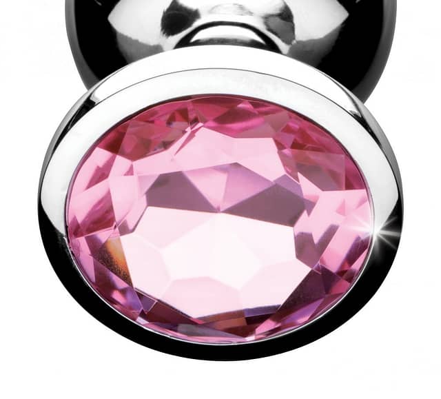 Pink Jeweled Anal Plug Close Up