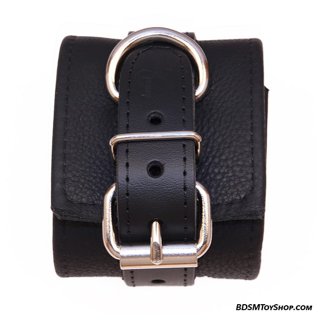Classic Leather Cuffs Close Up Of Buckle