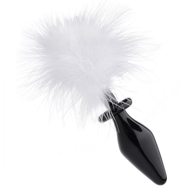 Bunny Tail Glass Butt Plug