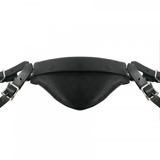 Leather Sling and Cuffs Close Up