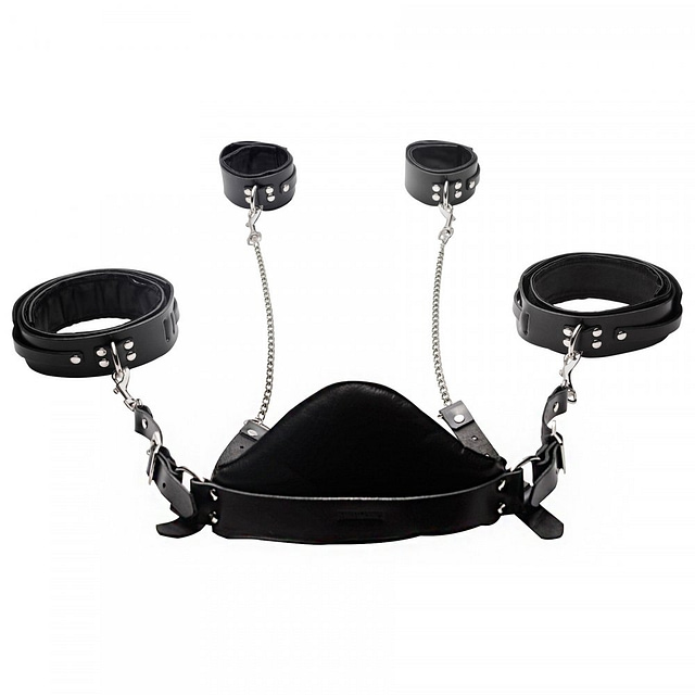Leather Sling and Cuffs