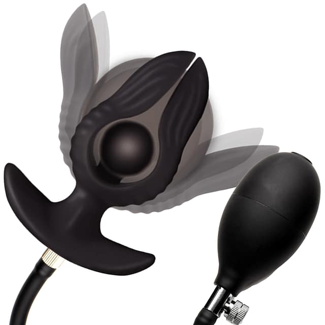 Dark Pearl Inflatable Vibrating Butt Plug  The BDSM Toy Shop