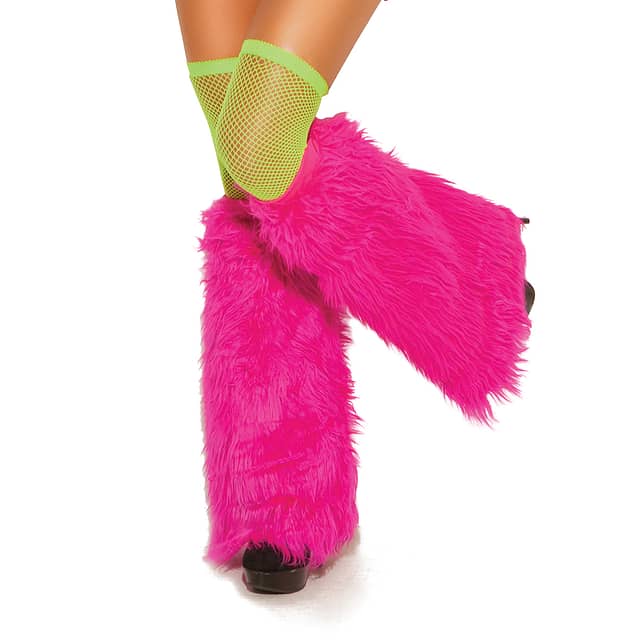 Furry Boot Covers neonpink