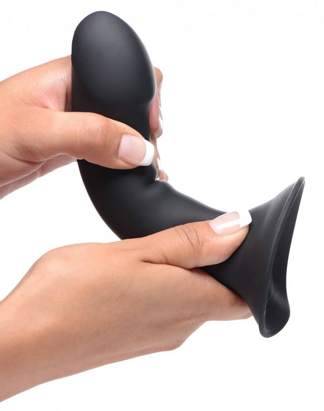Ultra Flexible Dildo Black Close Up Demo
