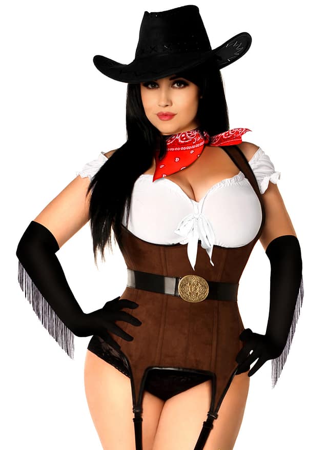 Ride em Cowgirl Premium Corset Costume Queen Close Up