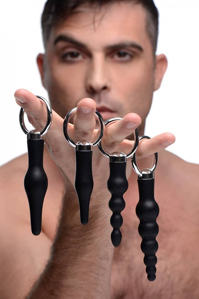 Ringed Anal Stimulation Set With Male Model