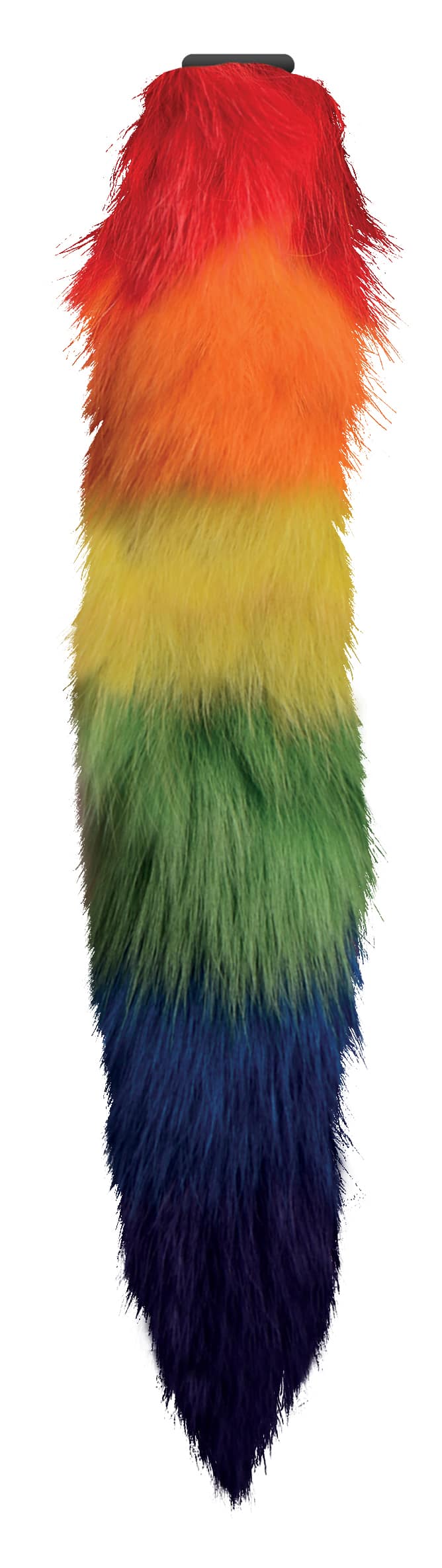 Small Vibrating Anal Plug with Interchangeable Fox Tail - Rainbow - Image 5