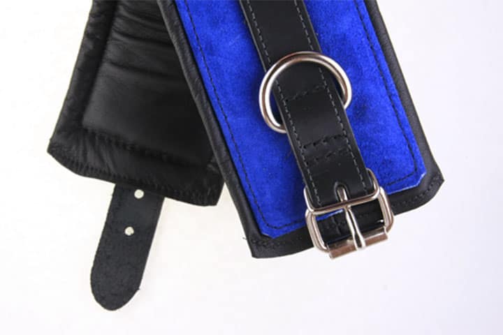 Padded Leather Bondage Cuff Double View