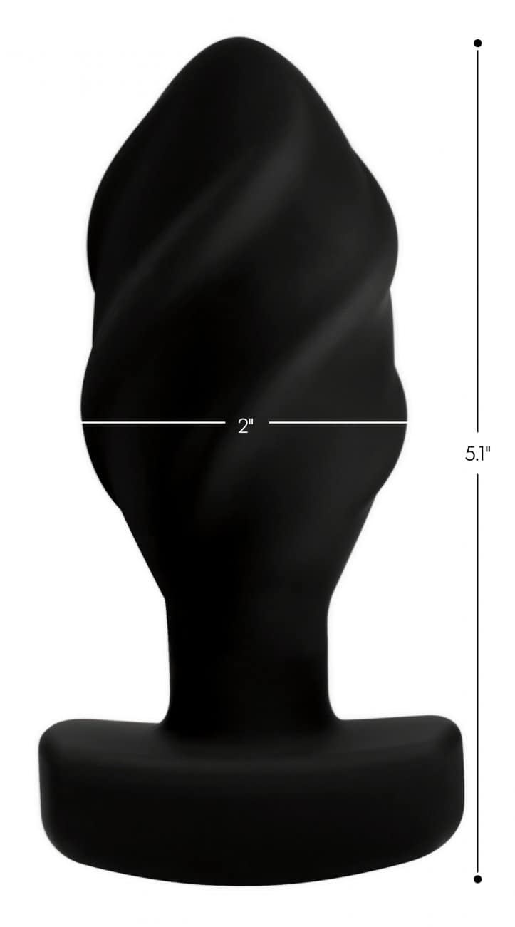 Swirled Vibrating Butt Plug Dimensions