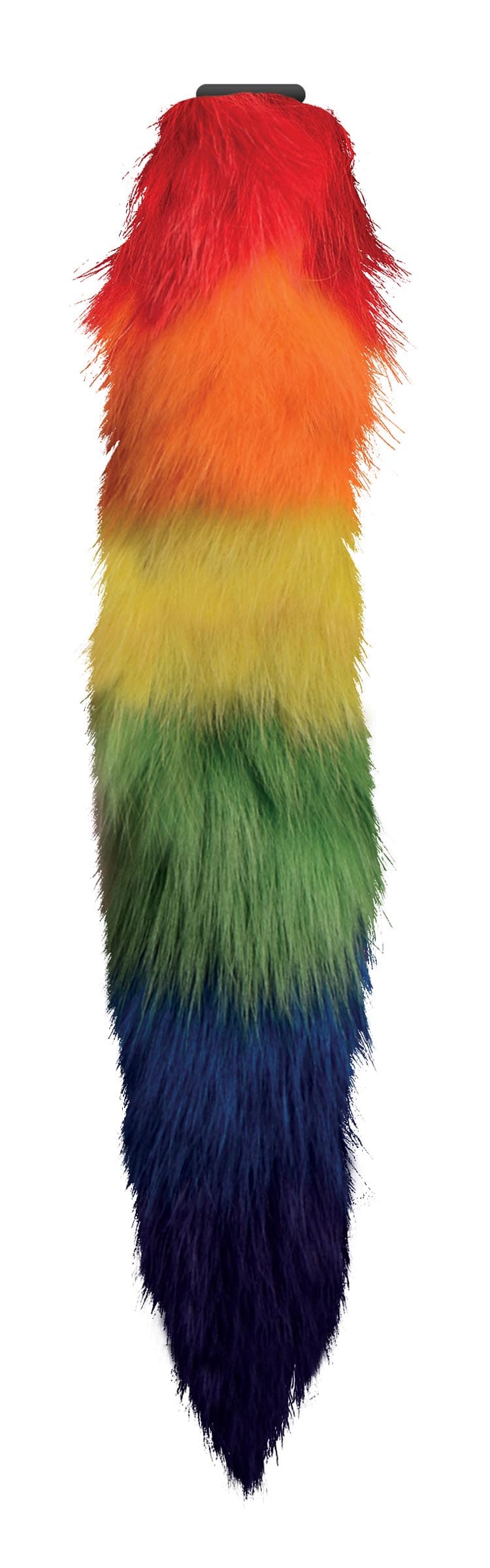 Small Anal Plug with Interchangeable Fox Tail - Rainbow - Image 3