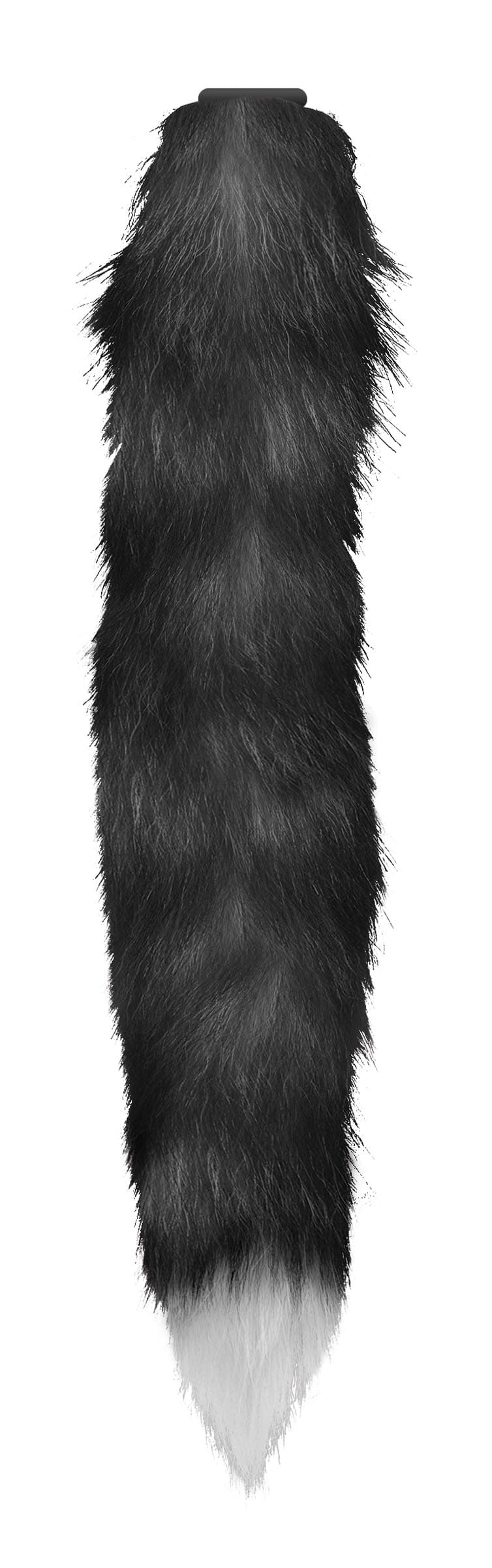 Interchangeable Black and White Fox Tail - Image 2