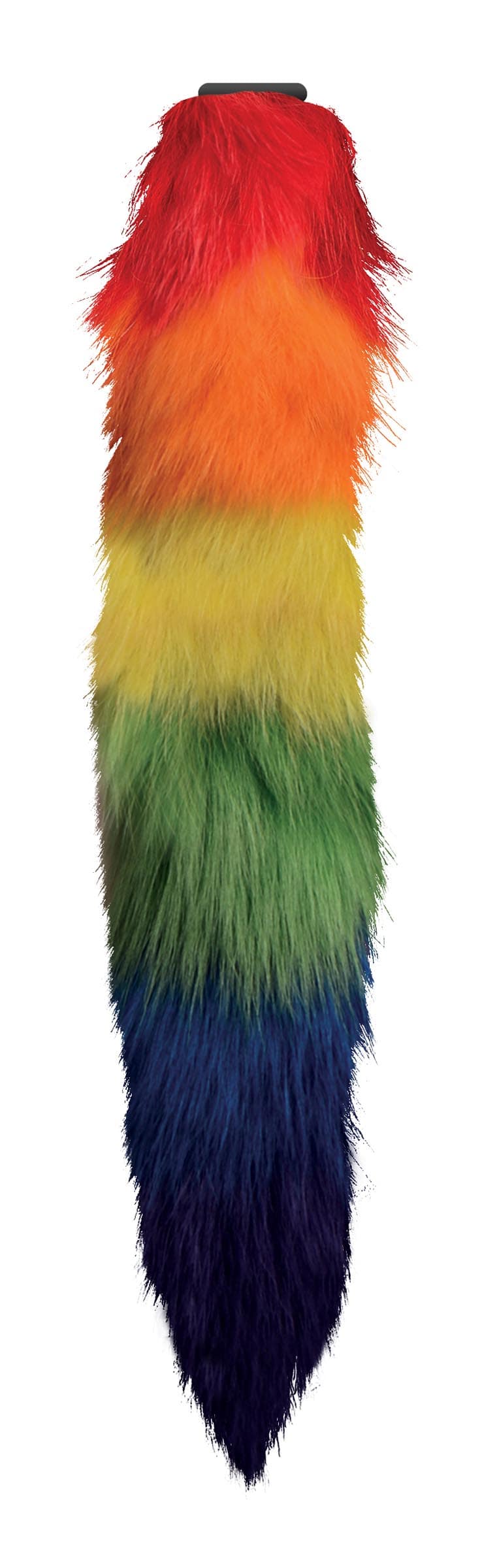 Large Anal Plug with Interchangeable Fox Tail - Rainbow - Image 2