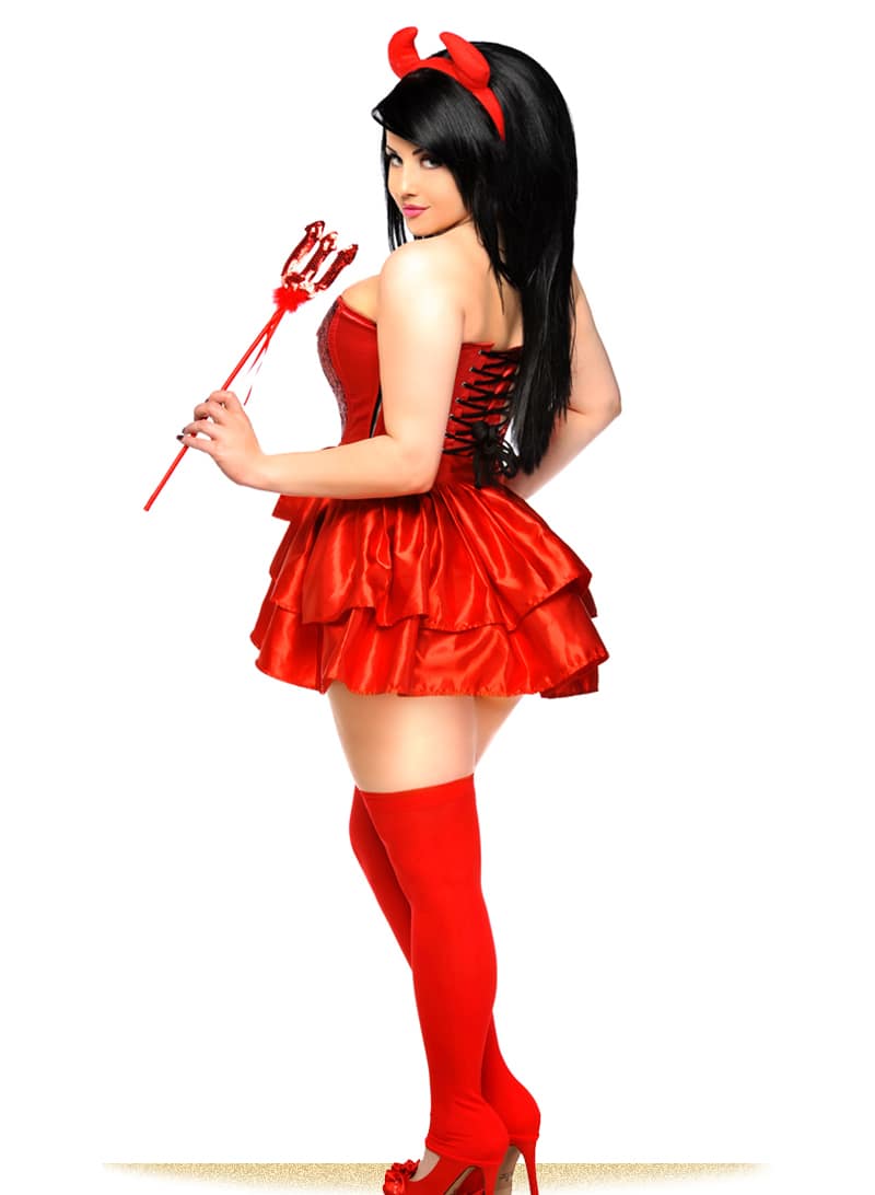 Sexy Devil Premium Corset Costume Back