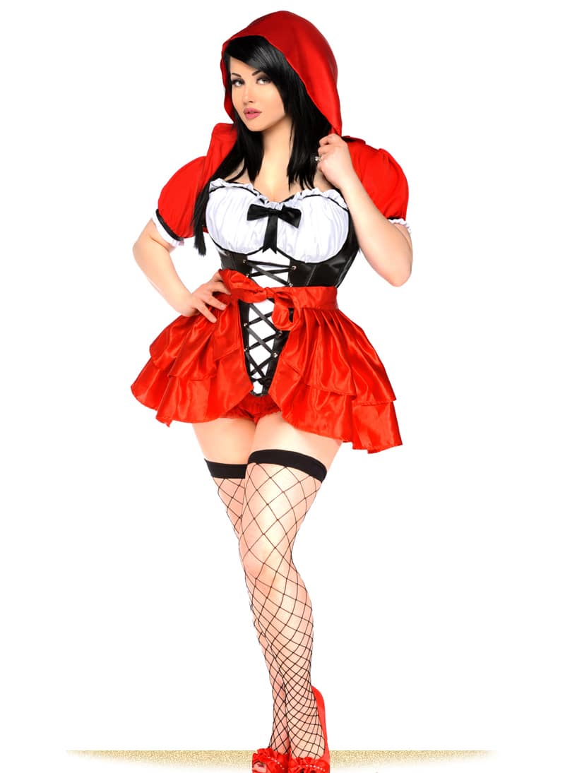 Lil Red Riding Hood Premium Corset Costume